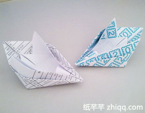 【军舰】手工折纸船方法图解