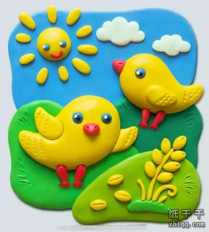 可爱的橡皮泥手工图片作品
