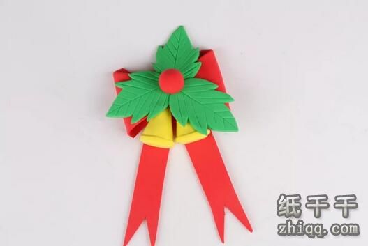 圣诞蝴蝶结橡皮泥手工制作步骤