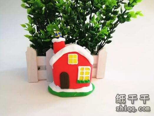 【圣诞小房子】橡皮泥手工教程