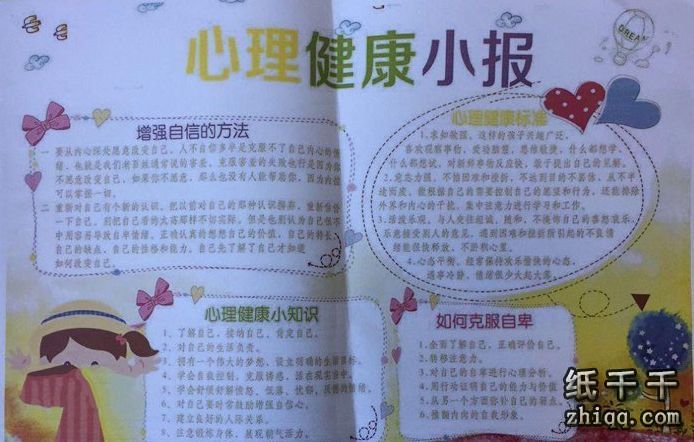 儿童心理健康手抄报