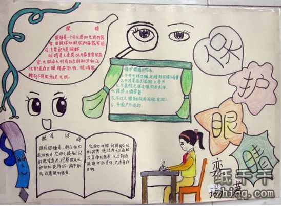 保护视力手抄报好看的
