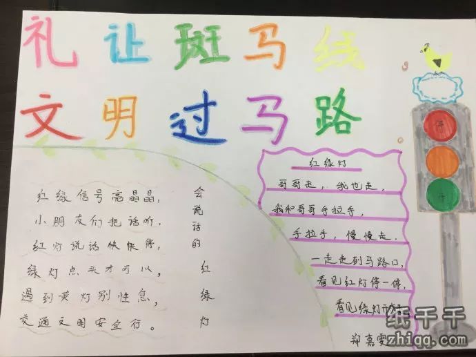 文明出行手抄报简单