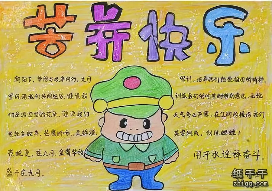 高一军训手抄报模板