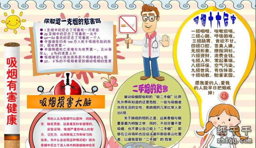 禁烟手抄报内容