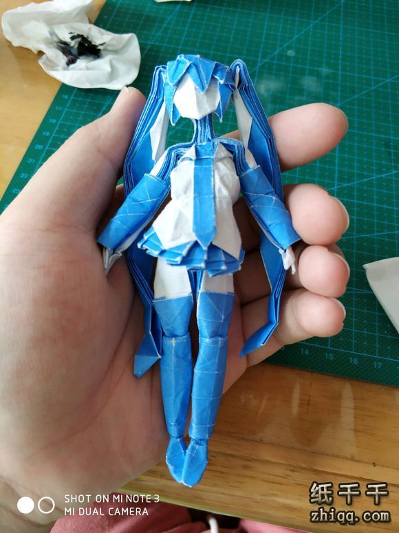 初音未来折纸cp教程初音未来折纸萌版图解实拍